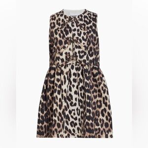 Ganni Leopard Print Mini Dress